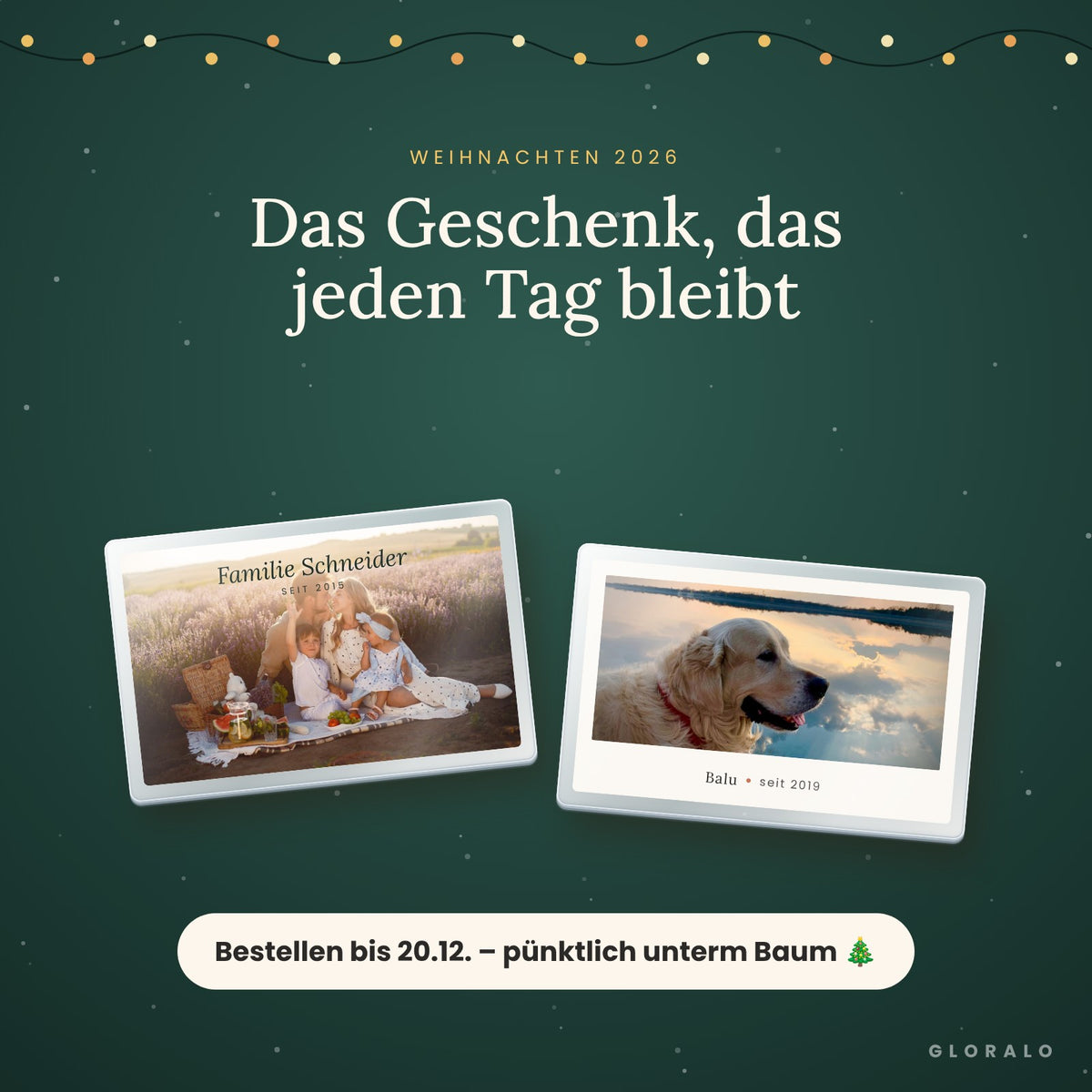 Personalisierter Fotomagnet als Weihnachtsgeschenk, Bestellung bis 20.12.
